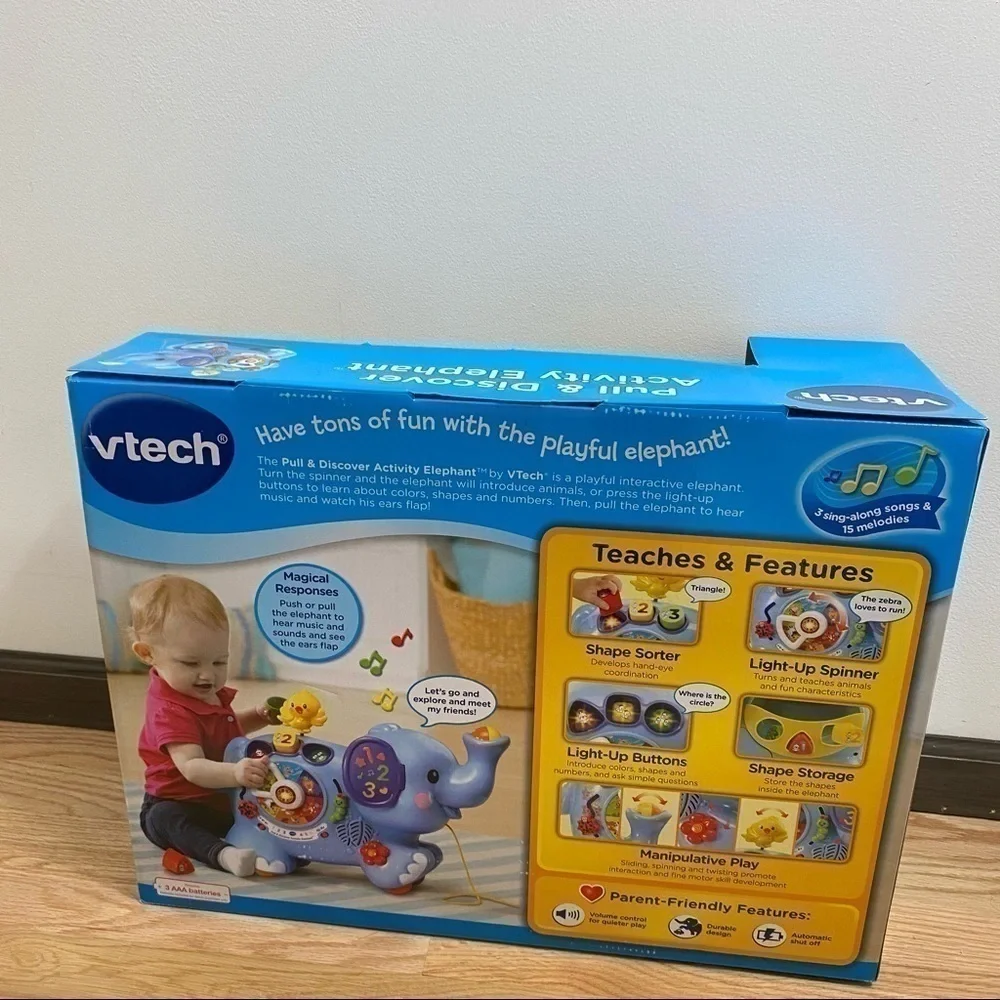 V-tech Pull & Discover Activity Elephant NEW Toy Hard to Find Discontinued